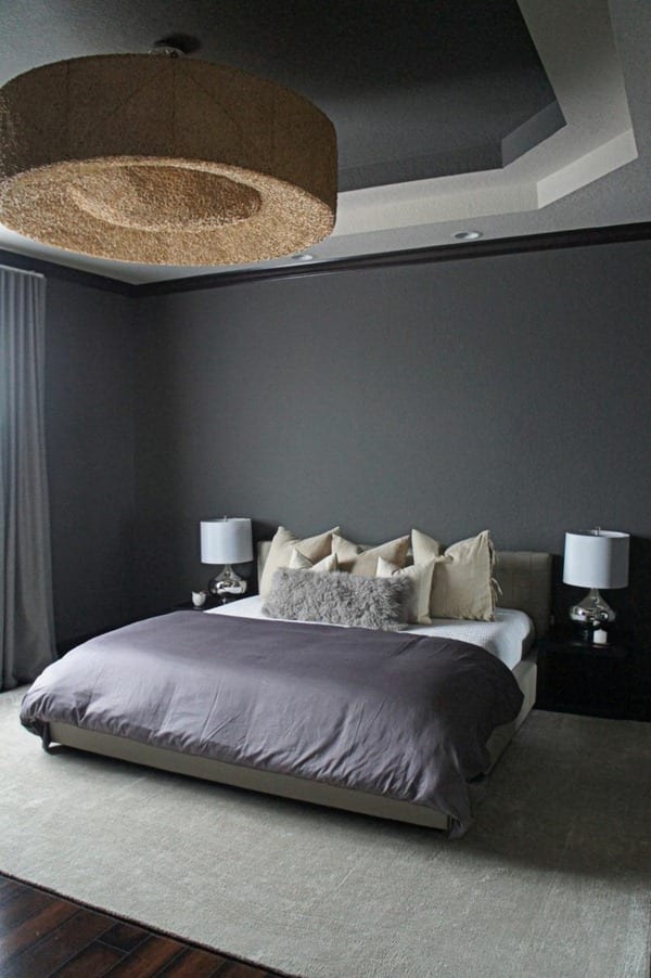 Schlafzimmer grau ein modernes schlafzimmer interior in grau ...