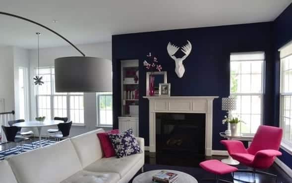 Wand streichen in farbpalette der wandfarbe blau freshouse