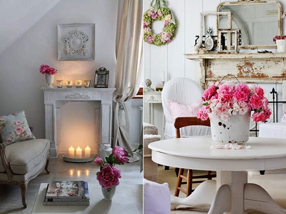 Vintage deko ideen in weià freshouse Wohnzimmer regal dekorieren