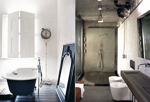 vintage badezimmer modern einrichten mit badewanne oder dusche_coole badezimmer ideen für vintage bad
